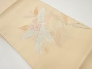 草花模様織出し名古屋帯